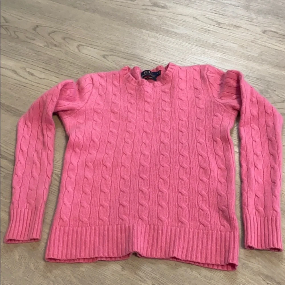 Polo Ralph Lauren Pink Cashmere Sweater girls size 12 - Picture 9 of 12